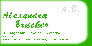 alexandra brucker business card